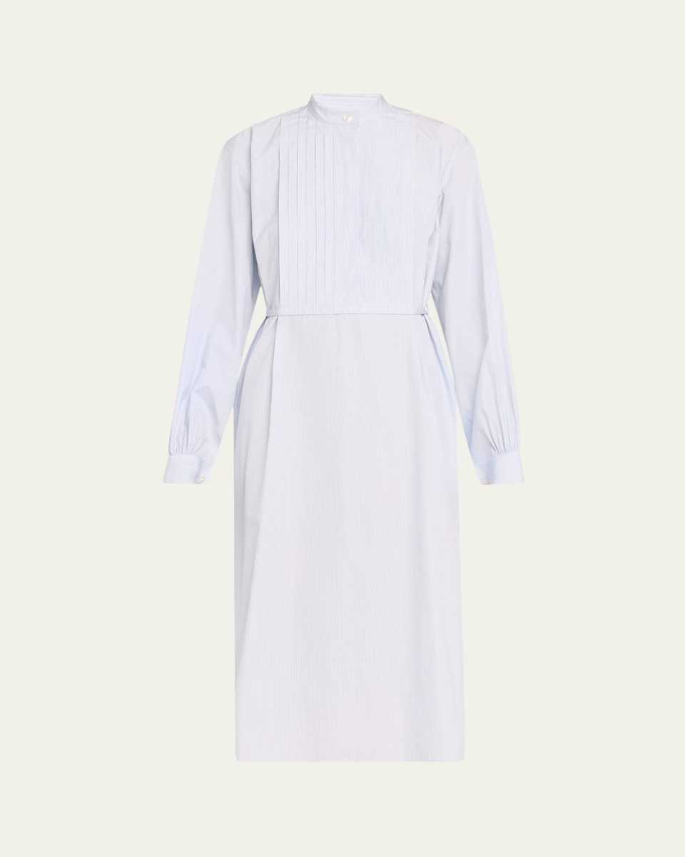 Multi Stripe Cotton Midi Shirtdress
